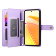 Cu clapetă pentru Oppo Reno 13 5G, Wallet Zipper Pocket, violet