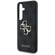 GUESS Huse pentru Samsung Galaxy S25, 4G Big Metal Logo, negru