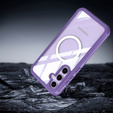 Husă pentru Samsung Galaxy S25+ Plus, Shockproof, cu sticlă, pentru MagSafe, violet