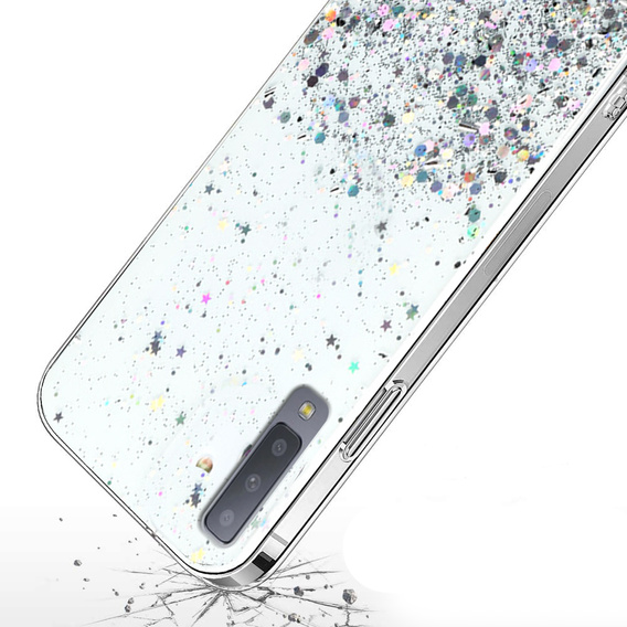 Huse pentru Samsung Galaxy A7 2018, Glittery, transparentă