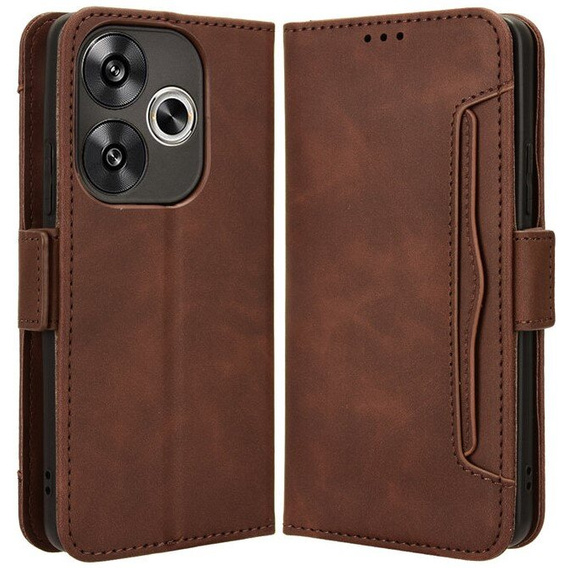 Cu clapetă pentru Xiaomi Poco F6, Card Slot, maro