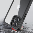 Carcasă pentru iPhone 12/12 Pro, Shockproof, cu folie, negru