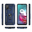 Husă blindată pentru Motorola Moto G10/G30, Nox Case Ring, albastru