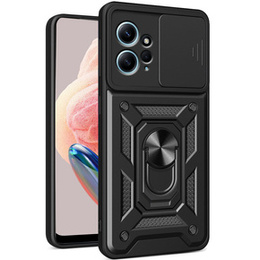 Husă blindată pentru Xiaomi Redmi Note 12 4G, CamShield Slide, negru