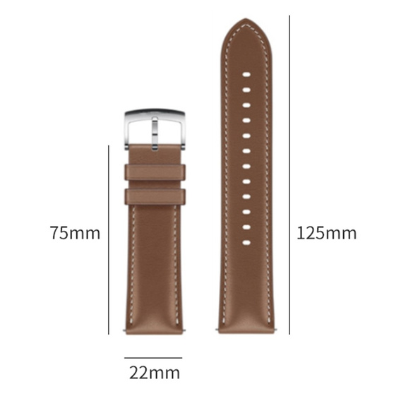 Skórzany Pasek Uniwersalny 22mm, Czarny