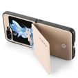 Carcasă pentru Samsung Galaxy Z Flip7 FE / Z Flip6, Card Slot Ring Case, bej