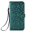 Husa cu clapetă pentru Realme C71, Wallet Rhombus, verde
