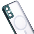 Carcasa Magnetic Dual Glass MagSafe pentru Samsung Galaxy S21+ Plus, verde