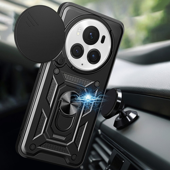 Husă blindată pentru Honor Magic 6 Pro 5G, CamShield Slide, negru