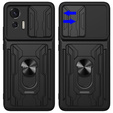 Husă blindată pentru Motorola Edge 30 Neo 5G, Camera Slide Card Slot, negru