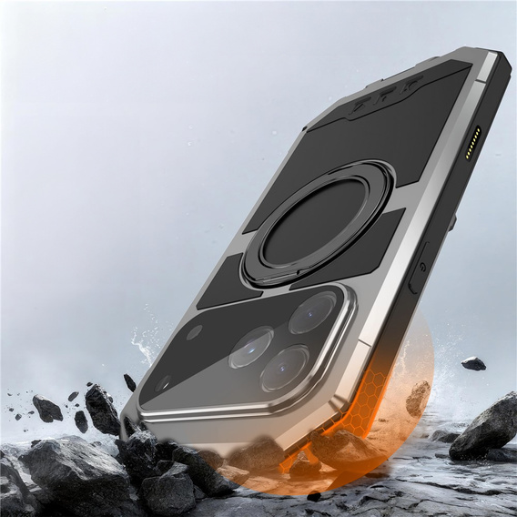 Husă R-JUST cu MagSafe și suport pentru iPhone 17 Pro Max