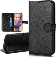 Husa cu clapetă pentru Samsung Galaxy M15 5G, Wallet Rhombus, negru