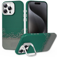 Carcasă pentru iPhone 15 Pro, cadru Kickstand, pentru MagSafe, Sand Green