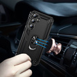 Husă blindată pentru Samsung Galaxy A55 5G, Nox Case Ring, negru