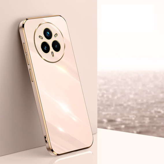 Husă pentru Realme 14 Pro+ 5G, Glamour CamShield, roz rose gold