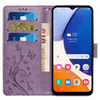 Cu clapetă pentru Samsung Galaxy S23 FE, Butterfly, violet