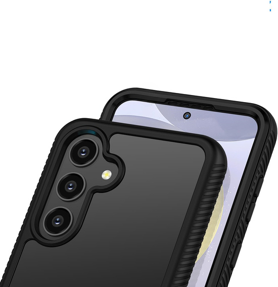 Carcasă pentru Samsung Galaxy S24, Shockproof, cu folie, negru
