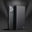 Carcasă din piele QIALINO pentru iPhone 17 Pro Max - negru