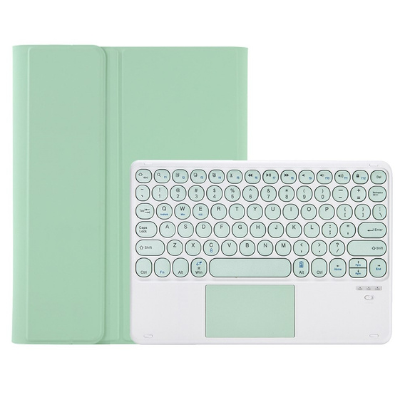 Carcasă + tastatură Samsung Galaxy Tab S6 Lite 2020 P610/P615 / S6 Lite 2022 10.4, Touchpad Pen Slot, verde deschis