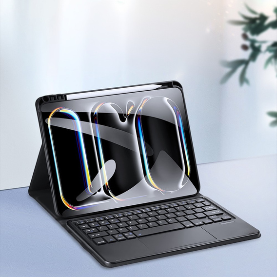 Carcasă + tastatură Apple iPad Pro 11" 5 gen. 2024, Dux Ducis TouchPad Leather Pen Slot, negru