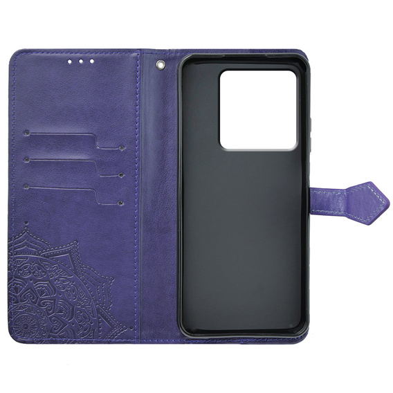 Cu clapetă pentru Xiaomi Poco X6 5G, Mandala, violet