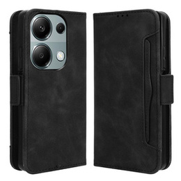 Cu clapetă pentru Xiaomi Redmi Note 13 Pro 4G / Xiaomi Redmi Note 14S / Xiaomi Poco M6 Pro 4G, Card Slot, negru