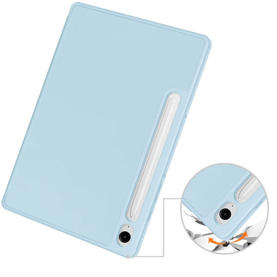 Husă pentru Samsung Galaxy Tab S10 Lite / S10 FE / S9 FE, Smartcase cu spațiu pentru stylus, albastru