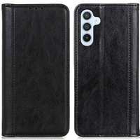 Huse pentru Samsung Galaxy S24, Wallet Litchi Leather, negru