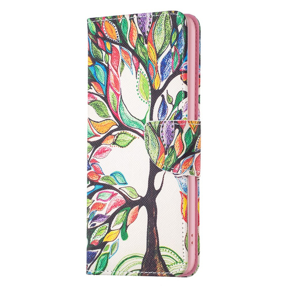 Cu clapetă pentru Motorola Moto G53 5G / G23 / G13, Wallet, tree of life, alb