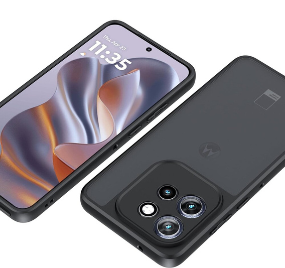 Huse pentru Motorola Edge 50 Neo / Motorola ThinkPhone 25, Fusion Hybrid, transparent / negru