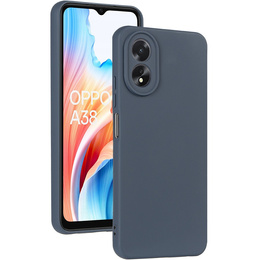 Carcasa pentru Oppo A18 4G / A38 4G, Silicone Lite, albastru închis + sticlă 9H