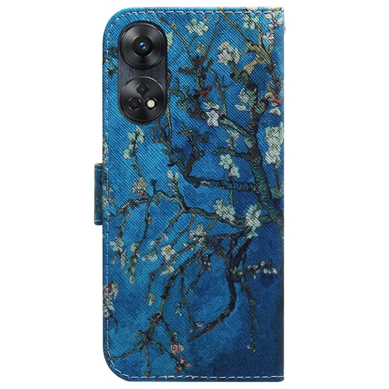 Cu clapetă pentru Oppo Reno8 T 4G, Wallet, sakura, albastru