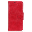 Cu clapetă pentru Samsung Galaxy S25 Edge, Crazy Horse Wallet, roșu