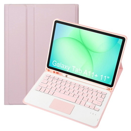 Husă cu tastatură Bluetooth și touchpad pentru Samsung Galaxy Tab A11+