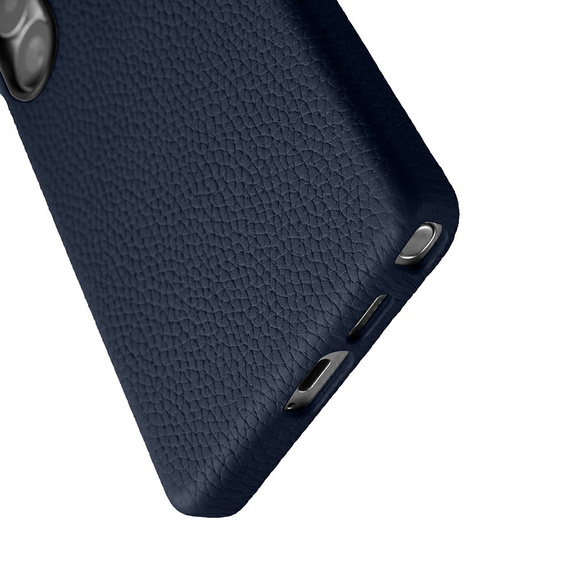 Carcasă MELKCO pentru Samsung Galaxy S25 Ultra, din piele, albastru închis
