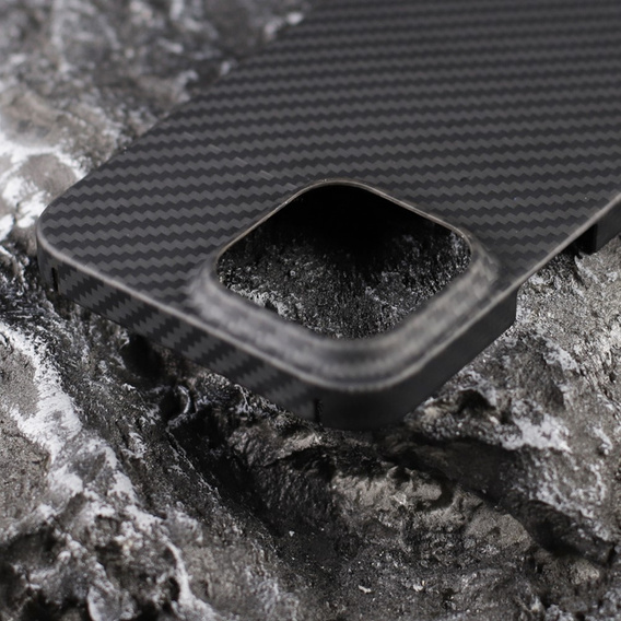 Husă pentru iPhone 13, Aramid Fiber Cover, negru