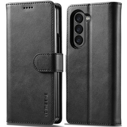 Cu clapetă pentru Samsung Galaxy Z Fold6 5G, LC.IMEEKE, negru