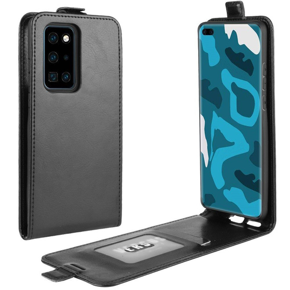 Cu clapetă pentru Huawei P40 Pro, Flip, negru