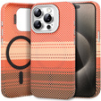 Carcasă pentru iPhone 15 Pro Max, cadru Kickstand, pentru MagSafe, Sunset Orange