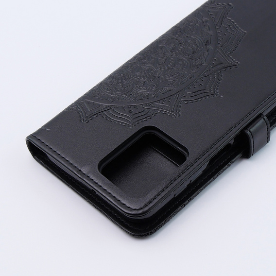 Cu clapetă pentru Motorola Moto G54 5G, Mandala, negru