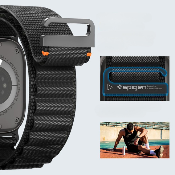 Curea Spigen WBF1 pentru Apple Watch 8/9/10/11/SE/Ultra 1/2 (44/45/46/49 mm)