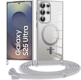 Husă pentru Samsung Galaxy S25 Ultra, Electro MagSafe, de argint + Lanyard