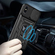 Husă blindată pentru iPhone XS MAX, CamShield Slide, negru