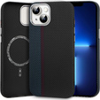 Carcasa pentru iPhone 13, Carbon Fiber MagSafe, negru / albastru