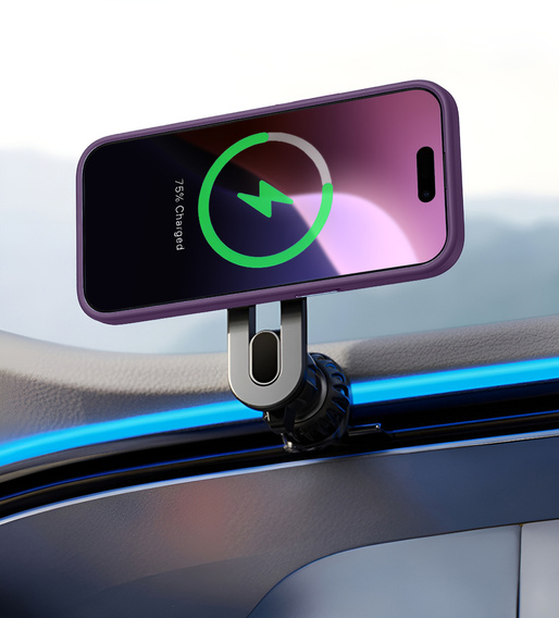 Husă pentru iPhone 16 Pro, pentru MagSafe, ERBORD Matt Case, violet închis + sticlă pentru ecran