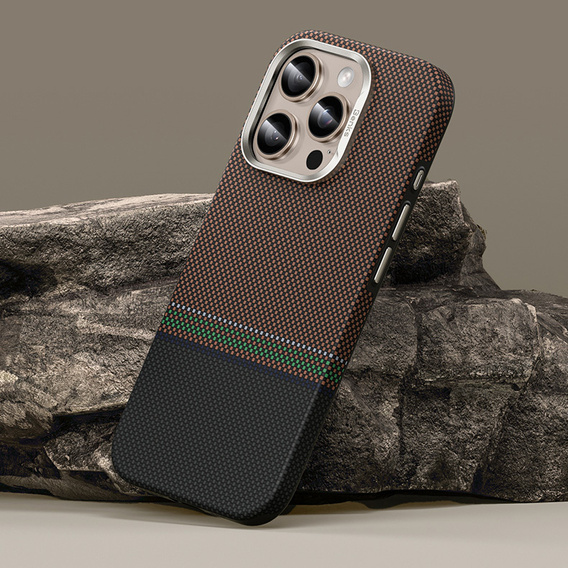 BENKS Kevlar Magnetic Armor Pro Prestige 600D Y065 carcasă pentru MagSafe cu buton activ pentru iPhone 16 Pro