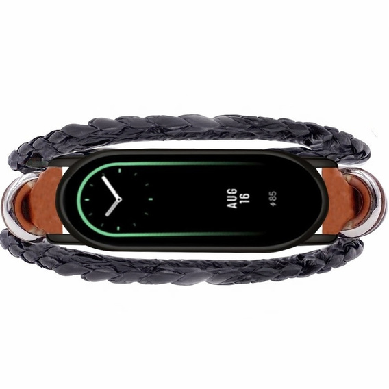 Curea din piele pentru Xiaomi Smart Band 10 / 9 / 8, maro