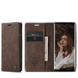 Husa CASEME pentru Huawei P30 Pro, Leather Wallet Case, maro închis