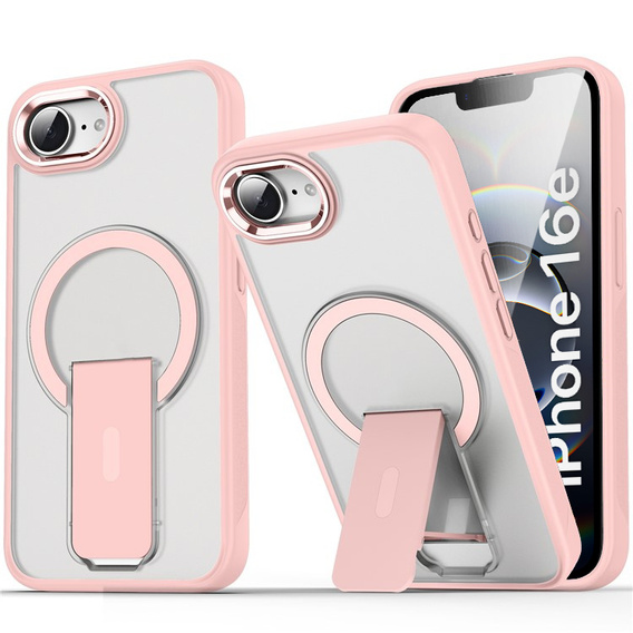 Husă pentru Iphone 16E, Kickstand Matt Case, pentru MagSafe, roz
