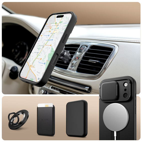 Husă de protecție Tech-Protect Kevlar Aura cu suport și funcție MagSafe pentru iPhone 17 Pro Max